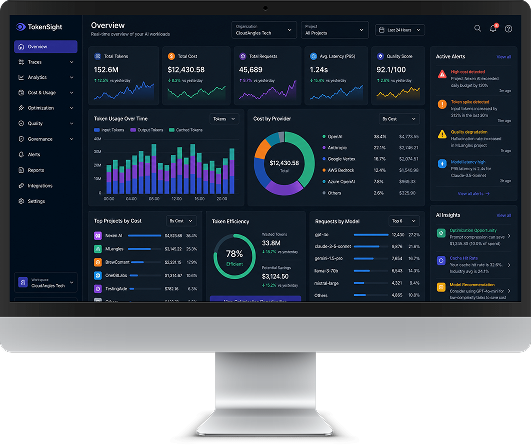 Tokensguru dashboard on monitor